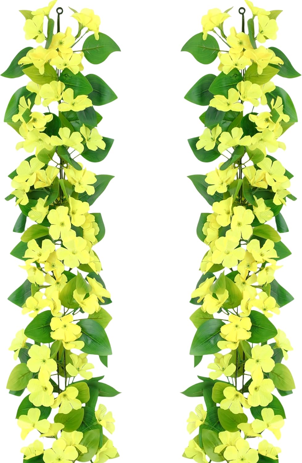 2Pcs Fake Vines Artificial Ivy Garland with Faux Pothos Leaves | Fake Plants Greenery for Bedroom Living Room Office Wall Garden Wedding Party Indoor Outdoor Decor Aesthetic