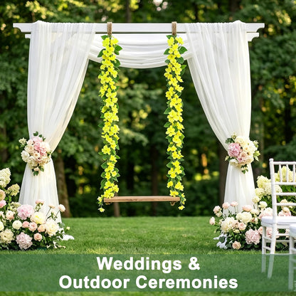 2Pcs Fake Vines Artificial Ivy Garland with Faux Pothos Leaves | Fake Plants Greenery for Bedroom Living Room Office Wall Garden Wedding Party Indoor Outdoor Decor Aesthetic