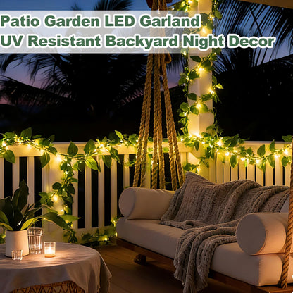 2Pcs Fake Vines Artificial Ivy Garland with Faux Pothos Leaves | Fake Plants Greenery for Bedroom Living Room Office Wall Garden Wedding Party Indoor Outdoor Decor Aesthetic