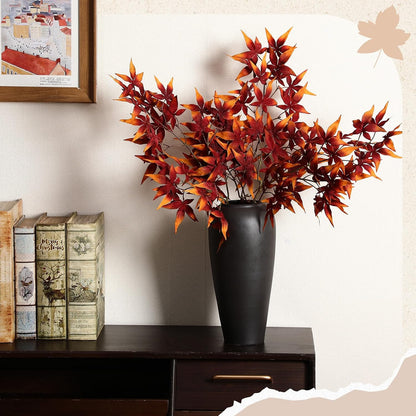 29" Fall Stem Leaf for Vase Artificial Japanese Maple,Orange Red