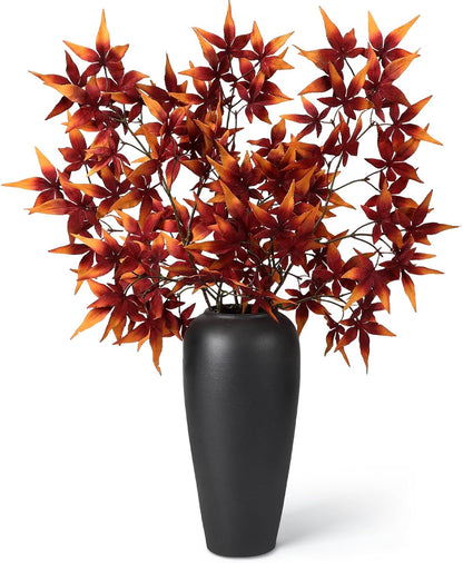 29" Fall Stem Leaf for Vase Artificial Japanese Maple,Orange Red