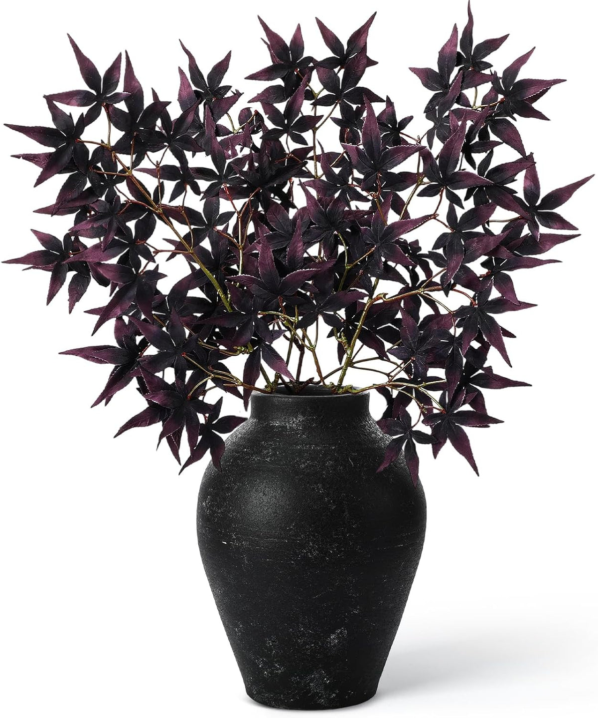 29" Fall Stem Leaf for Vase Artificial Japanese Maple,Orange Red