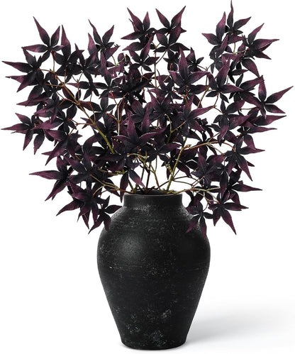 29" Fall Stem Leaf for Vase Artificial Japanese Maple,Orange Red