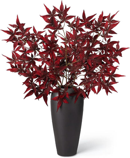 29" Fall Stem Leaf for Vase Artificial Japanese Maple,Orange Red