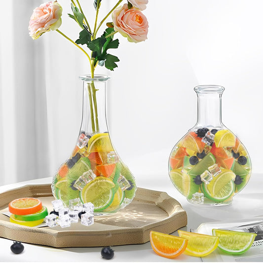 19 Pcs Artificial Fake Orange & Slices Blocks Set Faux Fruit Decor | Simulation 3 style oranges, PVC realistic home decoration, Party kitchen wedding props ornament, Table centerpiece