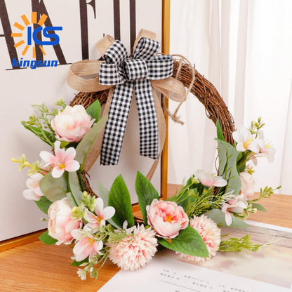 White Artificial Flowers, Fake Silk Peonies Bouquet