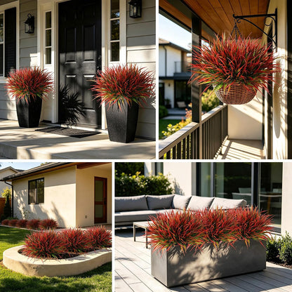 16PCS Artificial Fall Flowers for Outdoors, Fall Home Decorations