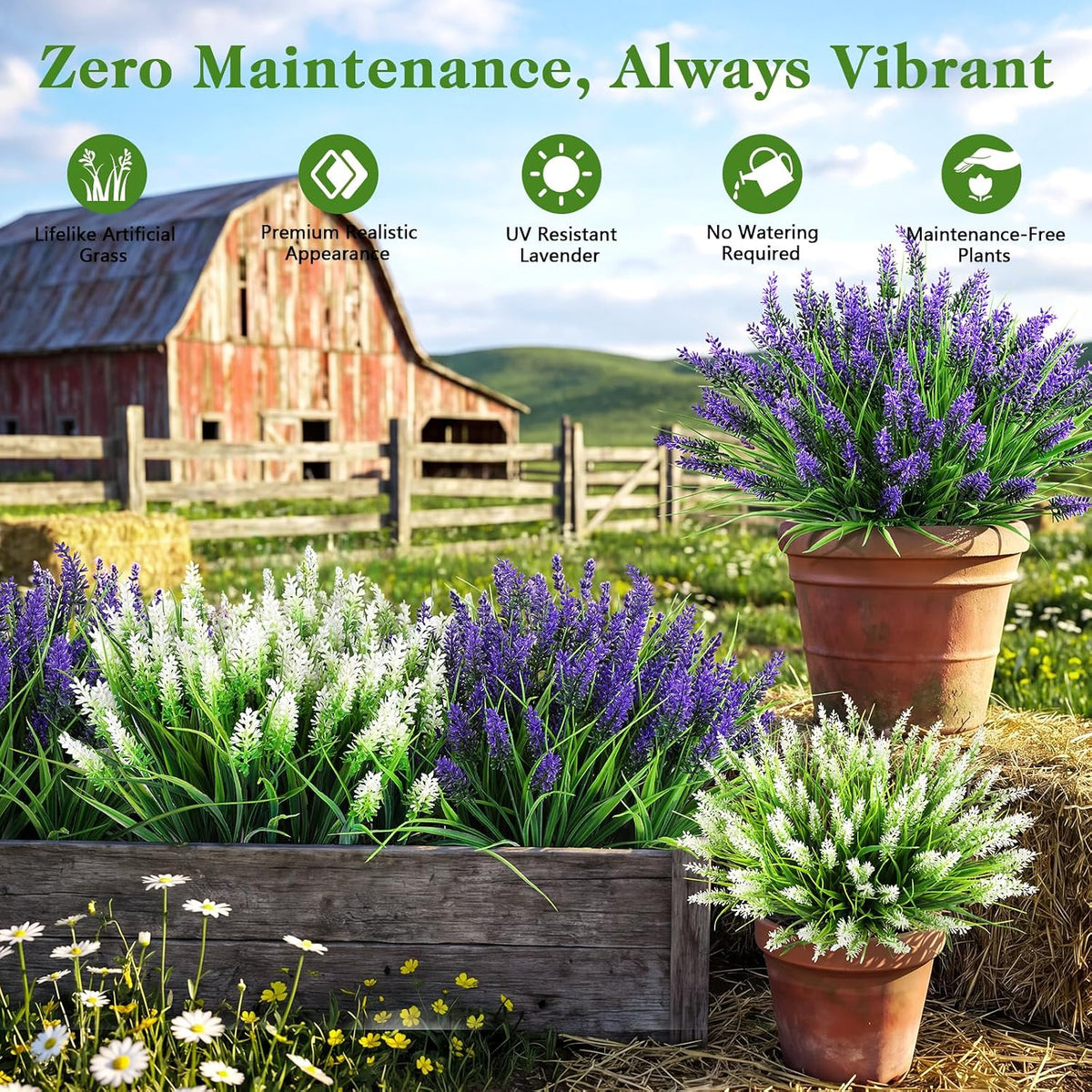 16PCS Artificial Fall Flowers for Outdoors, Fall Home Decorations