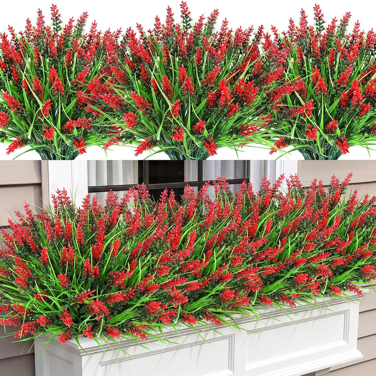 16PCS Artificial Fall Flowers for Outdoors, Fall Home Decorations