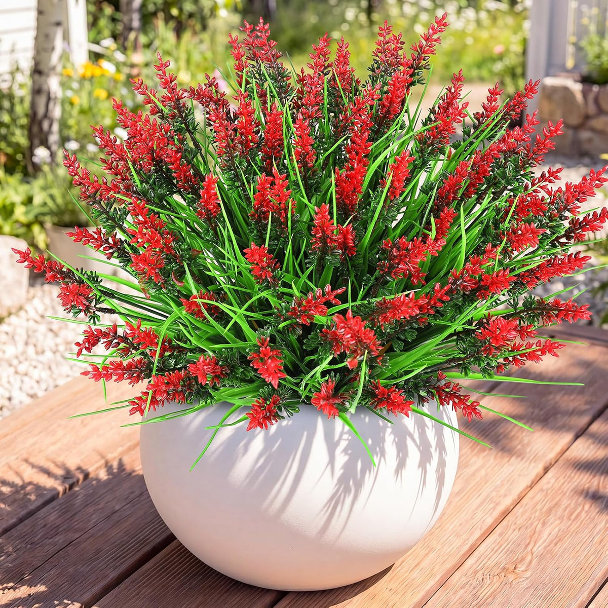 16PCS Artificial Fall Flowers for Outdoors, Fall Home Decorations
