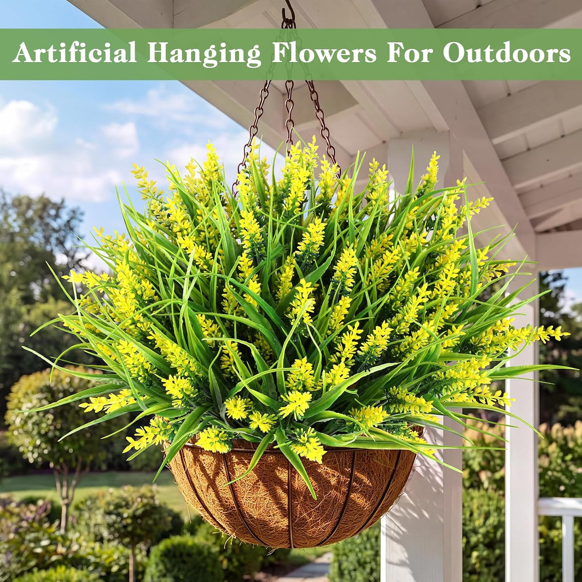 16PCS Artificial Fall Flowers for Outdoors, Fall Home Decorations
