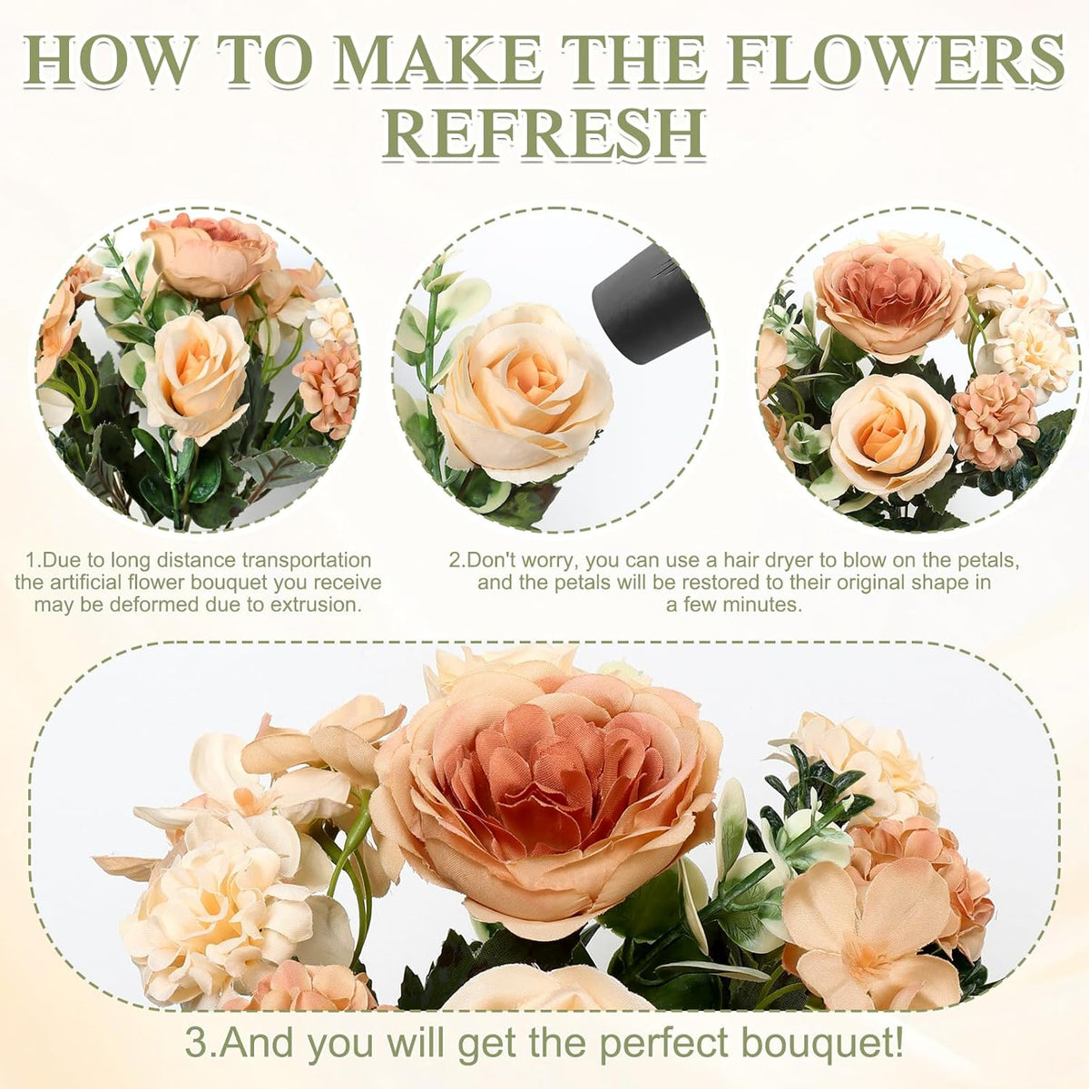 4 Packs Peonies Artificial Flowers Silk Pink Faux Peonies Bouquet | Fake Flower Arrangements Mixed Roses Hydrangea with Stems for Centerpiece Table Wedding Bridal Bouquets Home Decor