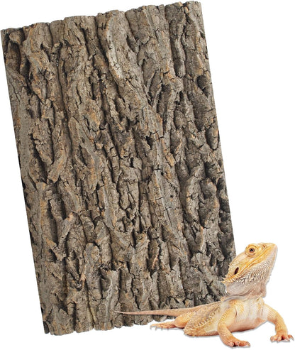 Cork Terrarium Background,Reptile Bark Backdrop Wall Decor and Artificial Moss for Gecko,Lizard,Tortoise,Chameleon (2 Pack)