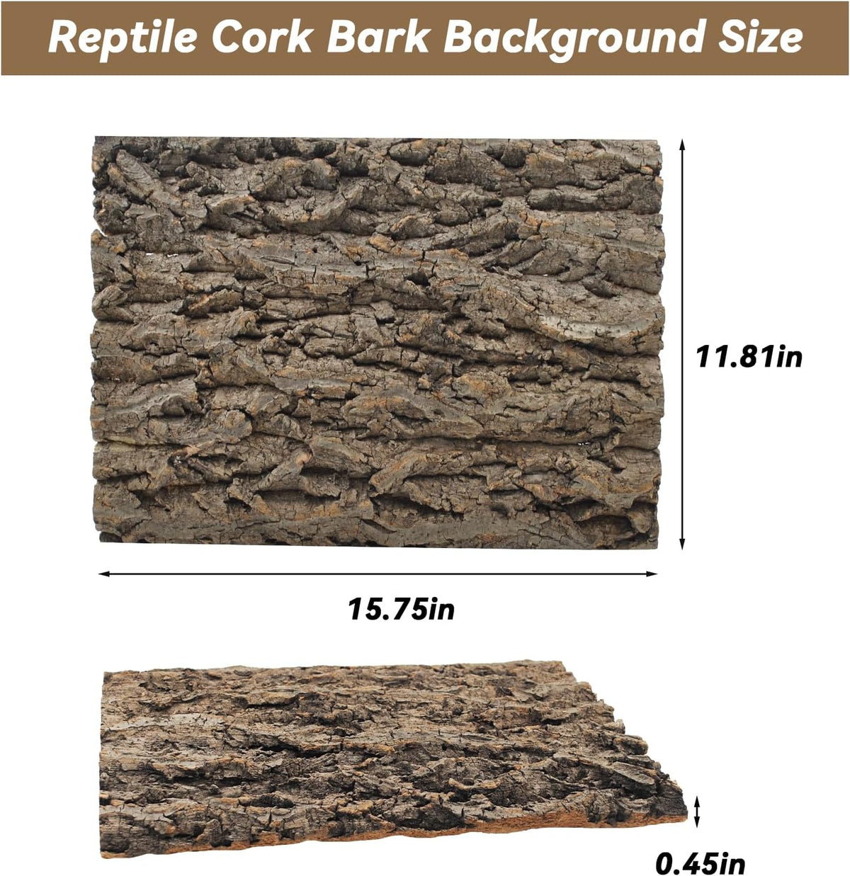 Cork Terrarium Background,Reptile Bark Backdrop Wall Decor and Artificial Moss for Gecko,Lizard,Tortoise,Chameleon (2 Pack)