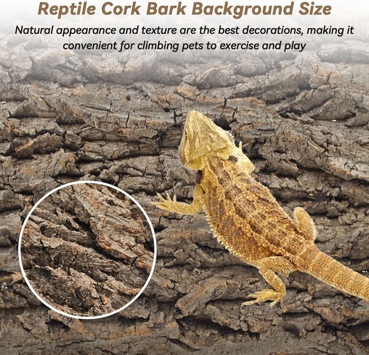Cork Terrarium Background,Reptile Bark Backdrop Wall Decor and Artificial Moss for Gecko,Lizard,Tortoise,Chameleon (2 Pack)