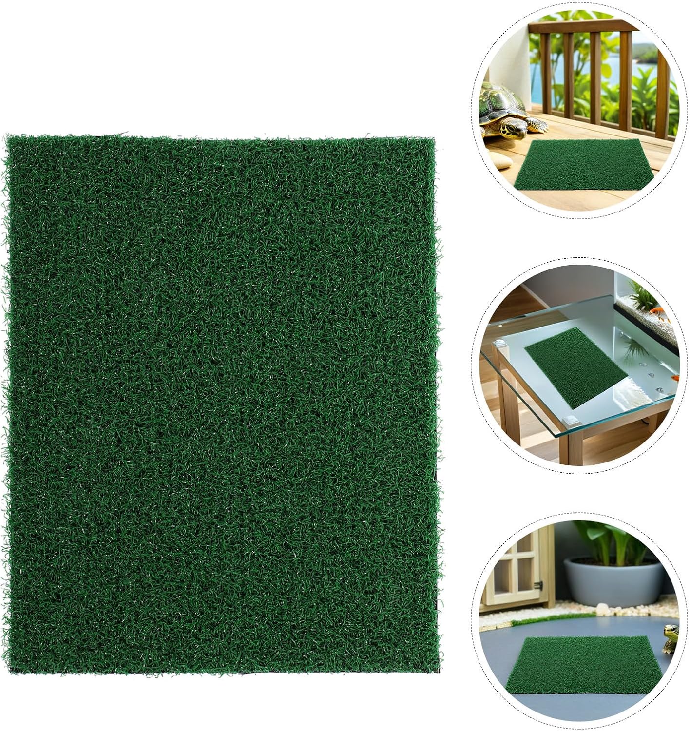 Artificial Aquarium Grass Mat Versatile Application and Effortless Maintenance Resin Carpet Green 2pcs for Fish Tank and Reptile Terrarium for Reptile Environment and Background