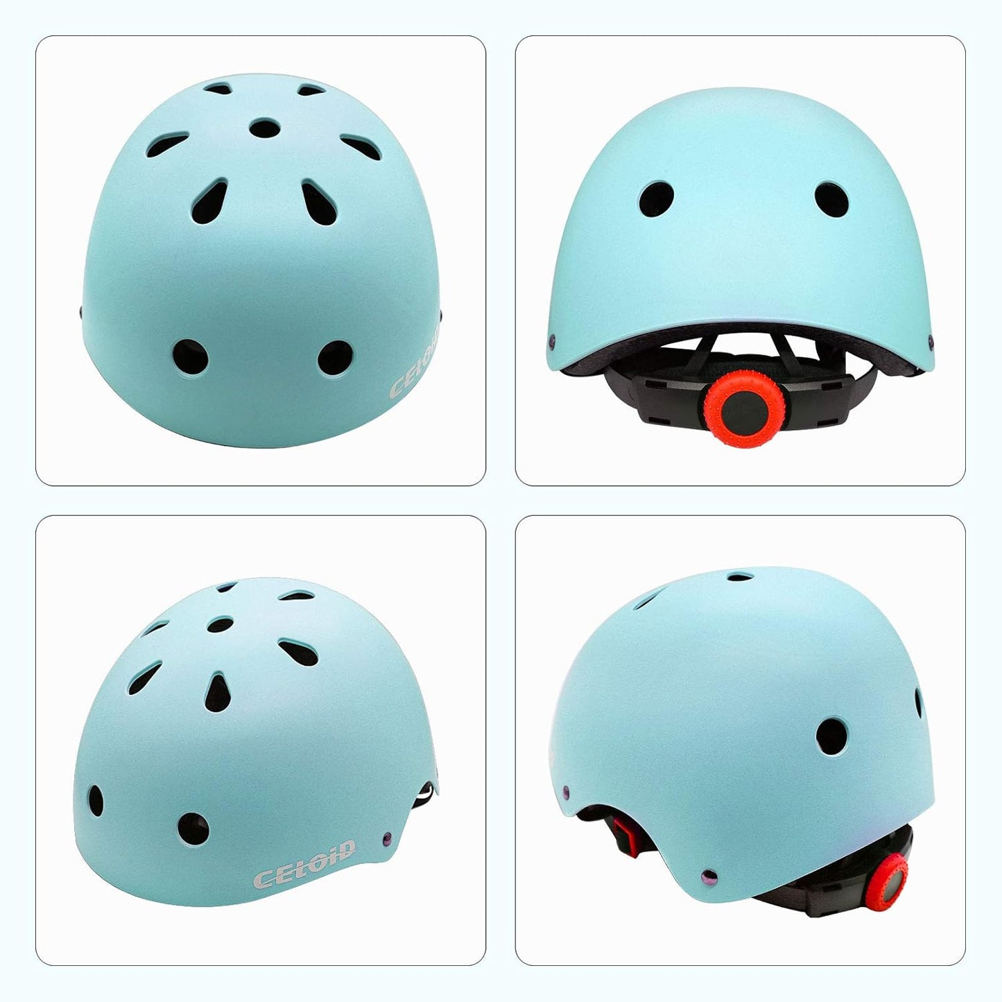 Kids Bike Skateboard Helmet Pad Set,Toddler Cyling Protective Gear Knee & Elbow Pads Wrist Guards for 5-8-10-12-14-16 Years Girls Boys Bicycle Scooter Roller Skate Inline Skating Rollerblading