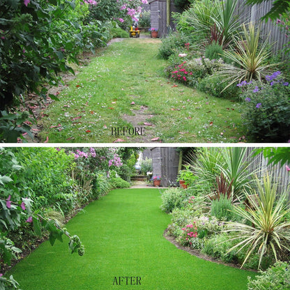 Artificial Turf Grass Lawn 5 FT x8 FT, Realistic Synthetic Mat, Indoor Outdoor Garden Landscape for Pets,Fake Faux Rug with Drainage Holes