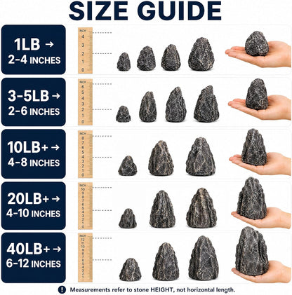 Dragon Stone Aquascaping Rocks, 1 lb (2-4"), Aquarium Stone Set | Beginner-friendly aquascaping • Easy layout building • Natural porous texture • Ideal for planted tanks