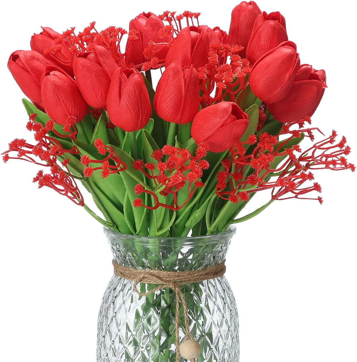 40PCS Tulip Artificial Flowers Babysbreath