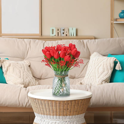 40PCS Tulip Artificial Flowers Babysbreath