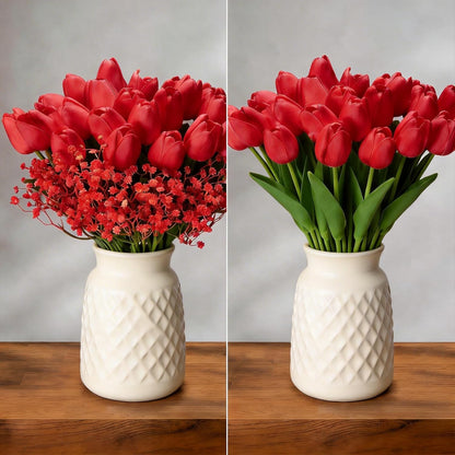 40PCS Tulip Artificial Flowers Babysbreath