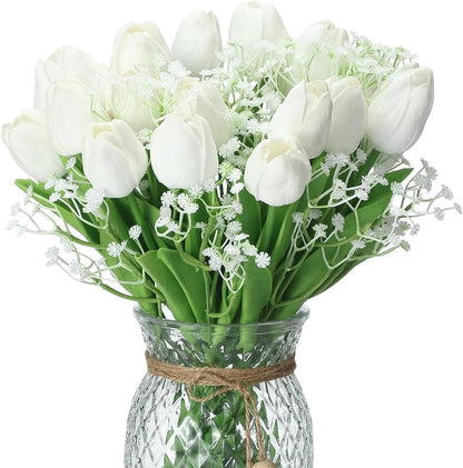 40PCS Tulip Artificial Flowers Babysbreath