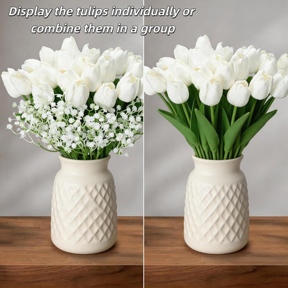 40PCS Tulip Artificial Flowers Babysbreath