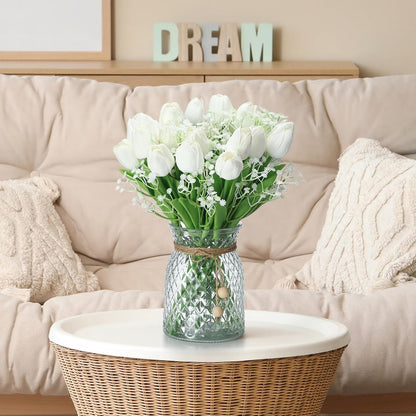 40PCS Tulip Artificial Flowers Babysbreath