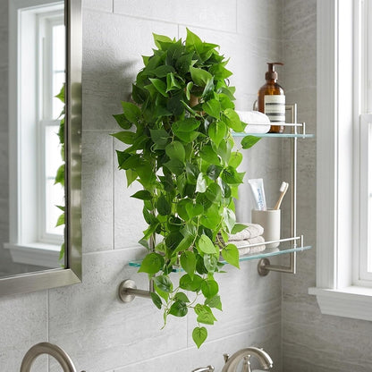 Fake Hanging Plants for Room Decor, 3.6ft Artificial Ivy Pothos Vine for Wall Living Room Patio Indoor Outdoor Home Shelf Office Decor (No Baskets)