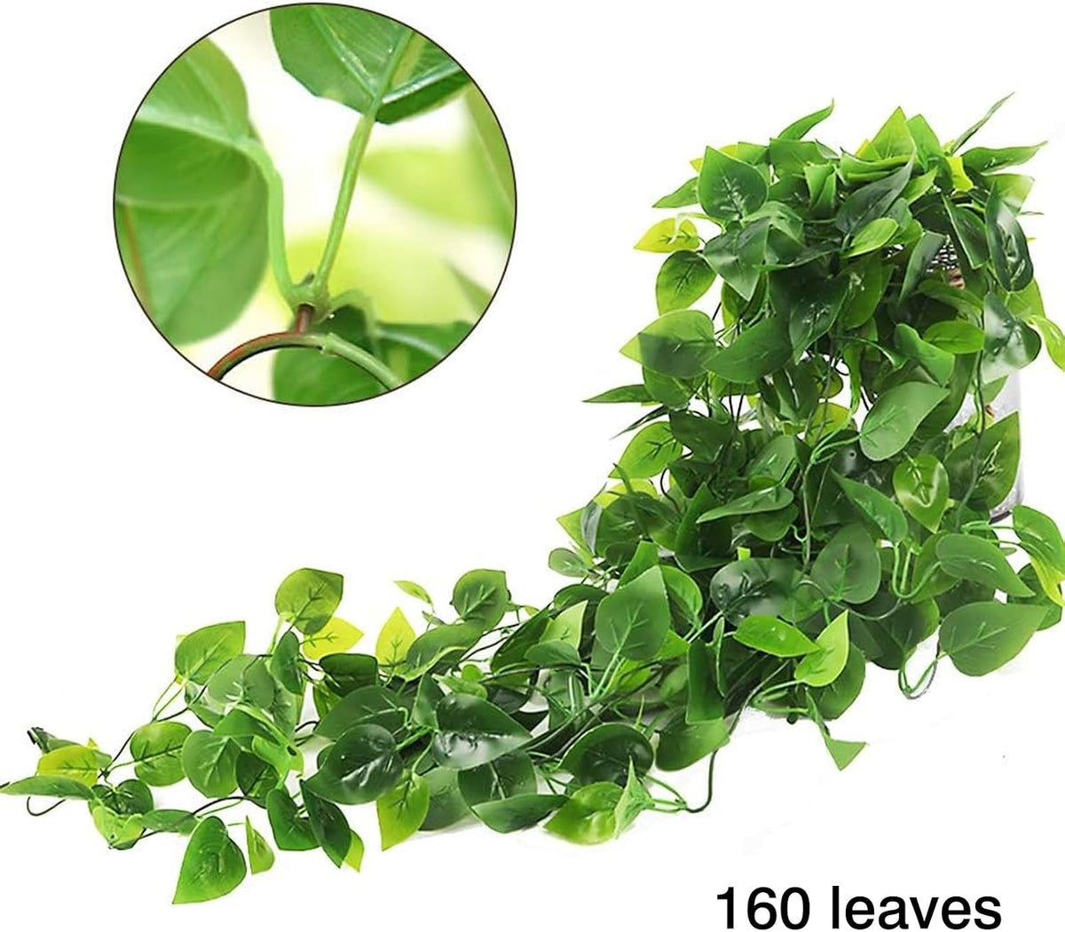 Fake Hanging Plants for Room Decor, 3.6ft Artificial Ivy Pothos Vine for Wall Living Room Patio Indoor Outdoor Home Shelf Office Decor (No Baskets)