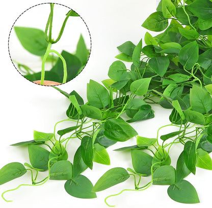 Fake Hanging Plants for Room Decor, 3.6ft Artificial Ivy Pothos Vine for Wall Living Room Patio Indoor Outdoor Home Shelf Office Decor (No Baskets)