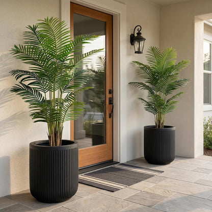4ft Artificial Areca Palm Tree Plant, 47in Fake Cane Palm, Dypsis Lutescens