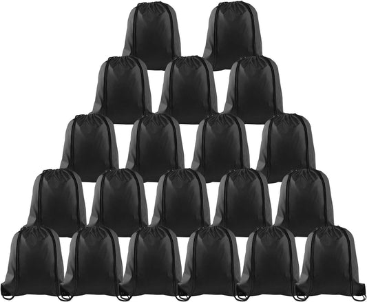 20Pcs Drawstring Backpack Bag Bulk Yellow Drawstring Bags String Backpack Sport Gym Sack Bags Foldable Storage Bag for Women Men Shopping Gym Travel Sports