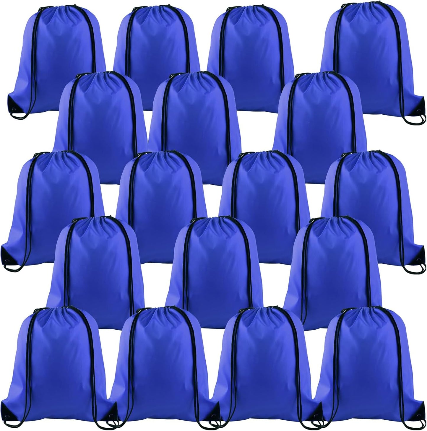20Pcs Drawstring Backpack Bag Bulk Yellow Drawstring Bags String Backpack Sport Gym Sack Bags Foldable Storage Bag for Women Men Shopping Gym Travel Sports