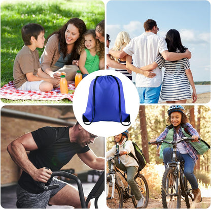 20Pcs Drawstring Backpack Bag Bulk Yellow Drawstring Bags String Backpack Sport Gym Sack Bags Foldable Storage Bag for Women Men Shopping Gym Travel Sports