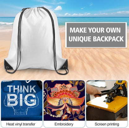 20Pcs Drawstring Backpack Bag Bulk Yellow Drawstring Bags String Backpack Sport Gym Sack Bags Foldable Storage Bag for Women Men Shopping Gym Travel Sports