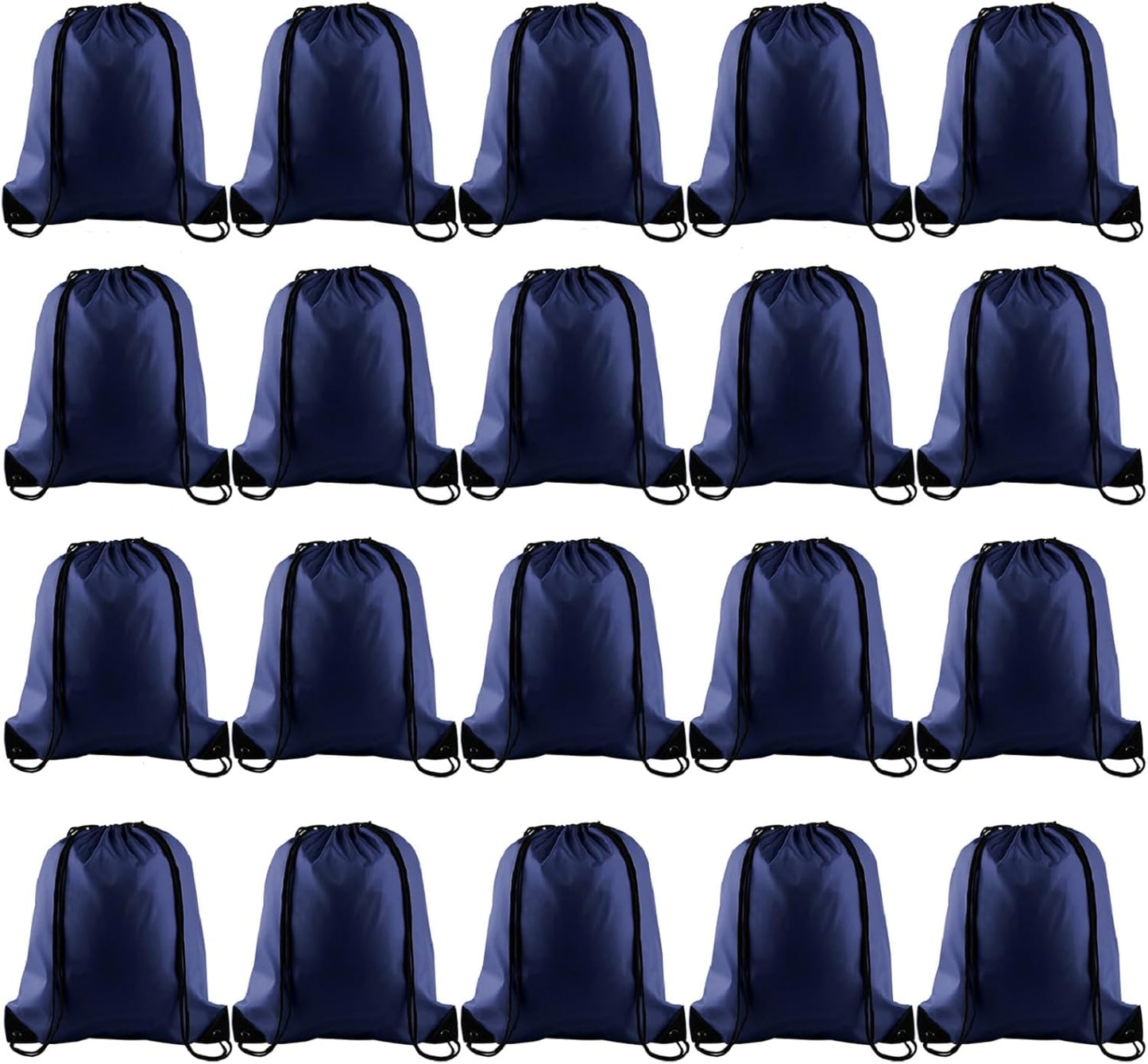 20Pcs Drawstring Backpack Bag Bulk Yellow Drawstring Bags String Backpack Sport Gym Sack Bags Foldable Storage Bag for Women Men Shopping Gym Travel Sports