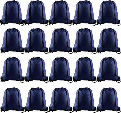 20Pcs Drawstring Backpack Bag Bulk Yellow Drawstring Bags String Backpack Sport Gym Sack Bags Foldable Storage Bag for Women Men Shopping Gym Travel Sports