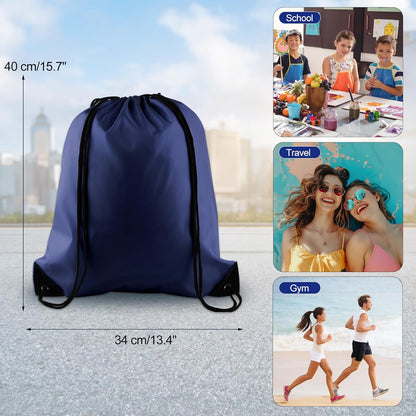 20Pcs Drawstring Backpack Bag Bulk Yellow Drawstring Bags String Backpack Sport Gym Sack Bags Foldable Storage Bag for Women Men Shopping Gym Travel Sports