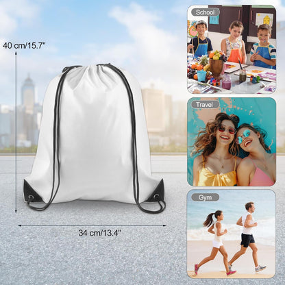 20Pcs Drawstring Backpack Bag Bulk Yellow Drawstring Bags String Backpack Sport Gym Sack Bags Foldable Storage Bag for Women Men Shopping Gym Travel Sports