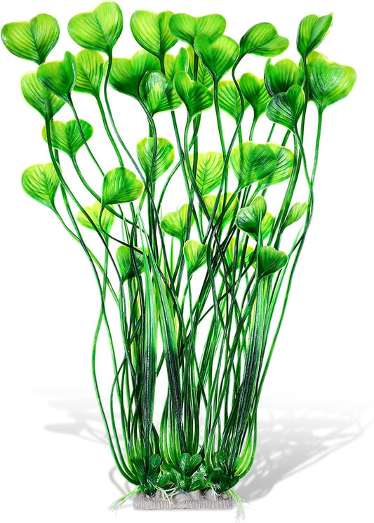 Tall Aquarium Plants 15.35 Inch Plastic Aquarium Plants with Weighted Base