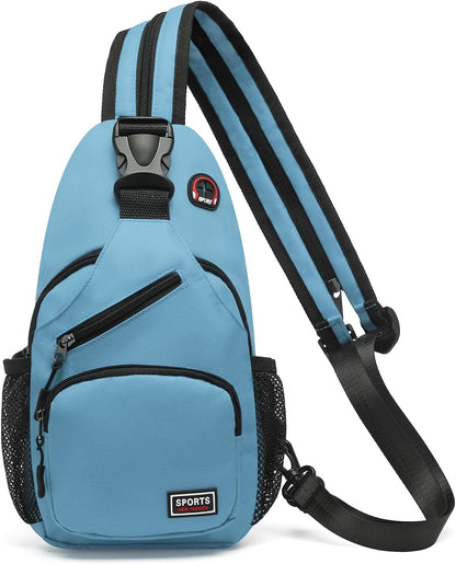Convertible Sling Bag for Women Men Fit for 7.9" Tablet Yellow | Lightweight Mini Crossbody Backpack Daypack Anti-theft with Water Bottle Holder for Casual Travel Sport Hiking