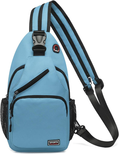 Convertible Sling Bag for Women Men Fit for 7.9" Tablet Yellow | Lightweight Mini Crossbody Backpack Daypack Anti-theft with Water Bottle Holder for Casual Travel Sport Hiking