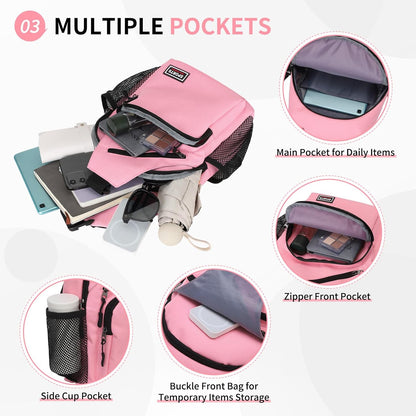 Convertible Sling Bag for Women Men Fit for 7.9" Tablet Yellow | Lightweight Mini Crossbody Backpack Daypack Anti-theft with Water Bottle Holder for Casual Travel Sport Hiking
