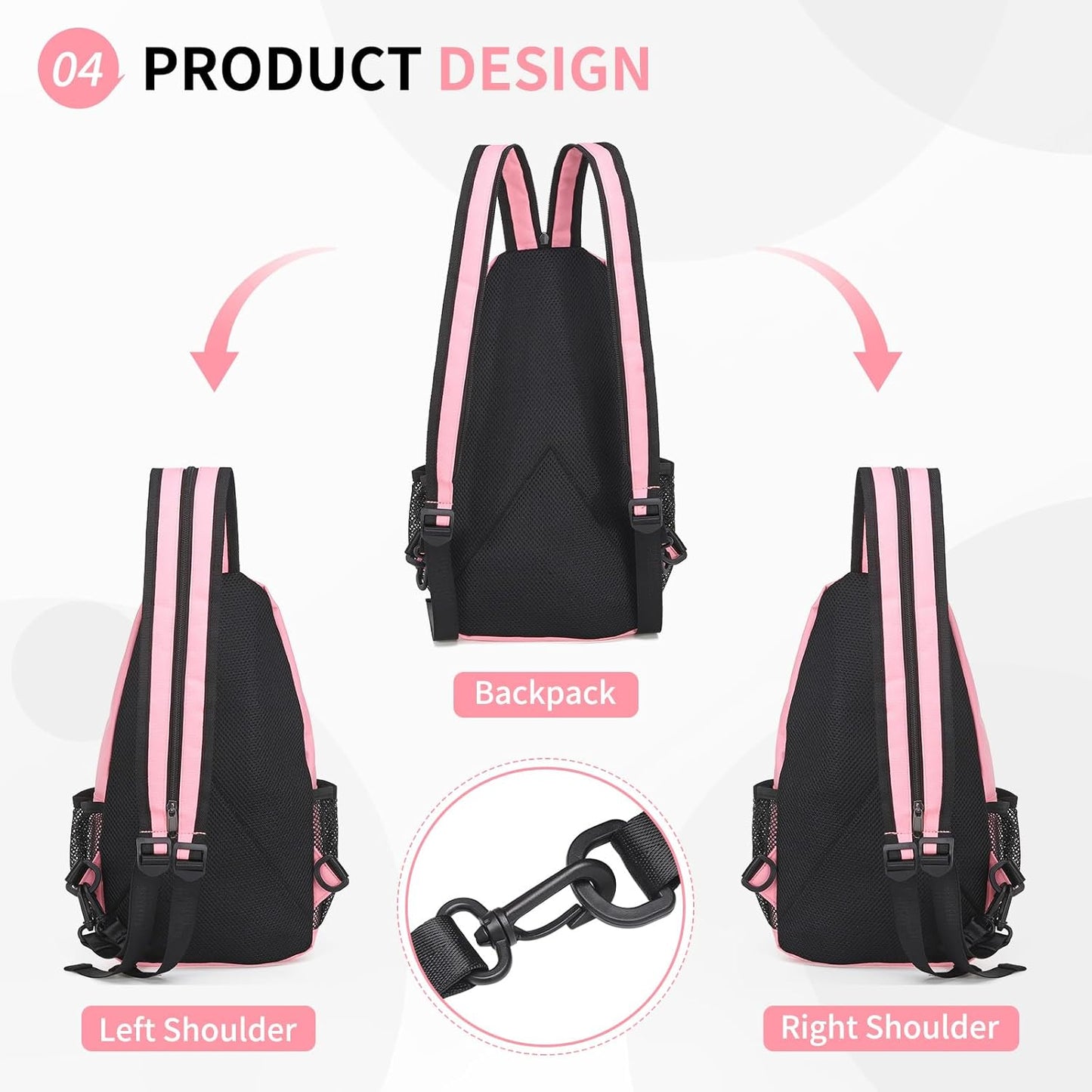 Convertible Sling Bag for Women Men Fit for 7.9" Tablet Yellow | Lightweight Mini Crossbody Backpack Daypack Anti-theft with Water Bottle Holder for Casual Travel Sport Hiking