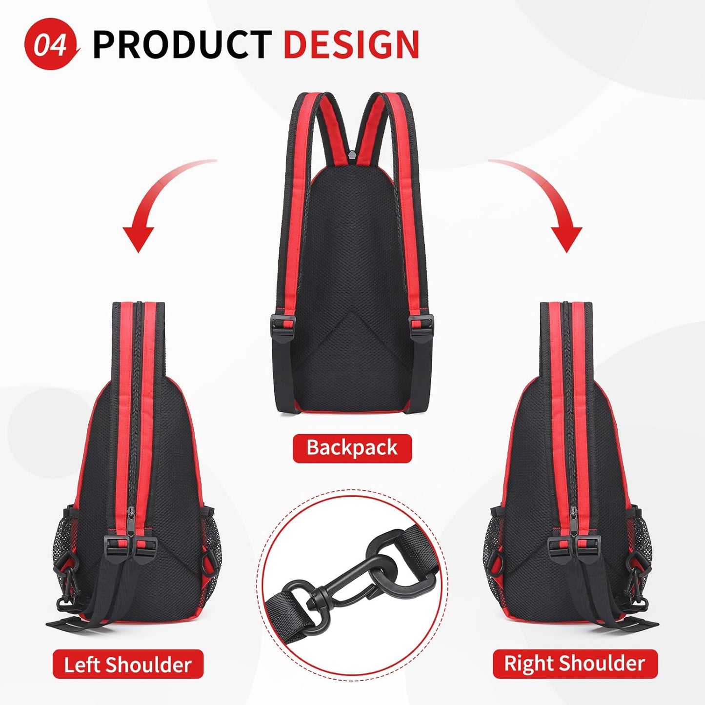Convertible Sling Bag for Women Men Fit for 7.9" Tablet Yellow | Lightweight Mini Crossbody Backpack Daypack Anti-theft with Water Bottle Holder for Casual Travel Sport Hiking