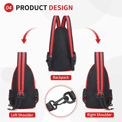 Convertible Sling Bag for Women Men Fit for 7.9" Tablet Yellow | Lightweight Mini Crossbody Backpack Daypack Anti-theft with Water Bottle Holder for Casual Travel Sport Hiking