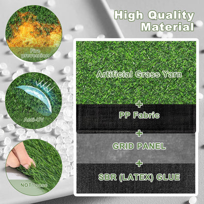 13x36 in Synthetic Artificial Grass Table Runner, Faux Turf Table Decor