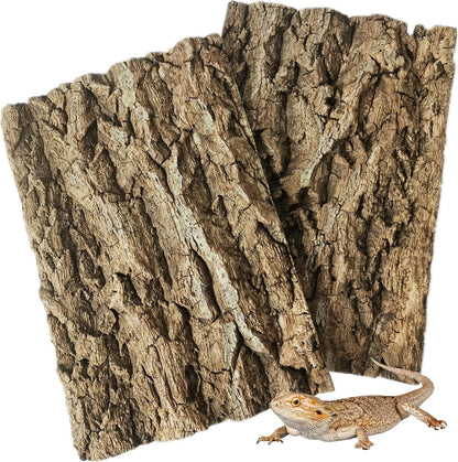 Cork Bark Background, 11.6" x 7.7" Natural Reptile Terrarium Backdrop, Reptile Climbing Wall Decor for Bearded Dragon, Gecko, Chameleon, Snake